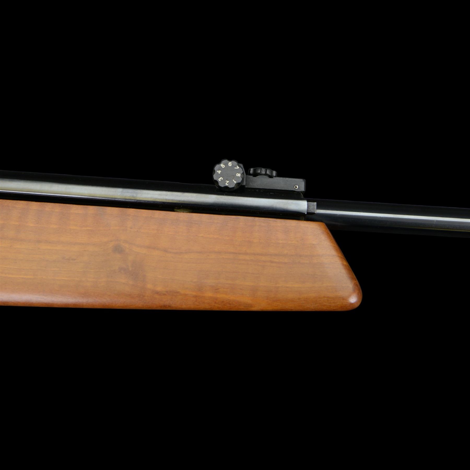 Webley Osprey .177 side-lever air rifle, 18 inch barrel with adjustable sights, serial number 4464, overall L109cm