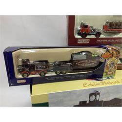 Corgi/Lledo - twenty six mostly ‘Trackside’ 1:76 scale model die-cast vehicles to include Corgi limited edition DG198001 Scammell Contractor Trailer & Transformer Load; together with Lledo Trackside Eddie Stobart ES1002 2 Piece Tin Plate Depot & AEC Platform Trailer; all in original boxes (27) 