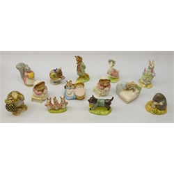  Thirteen Royal Albert Beatrix Potter figures, in original boxes  
