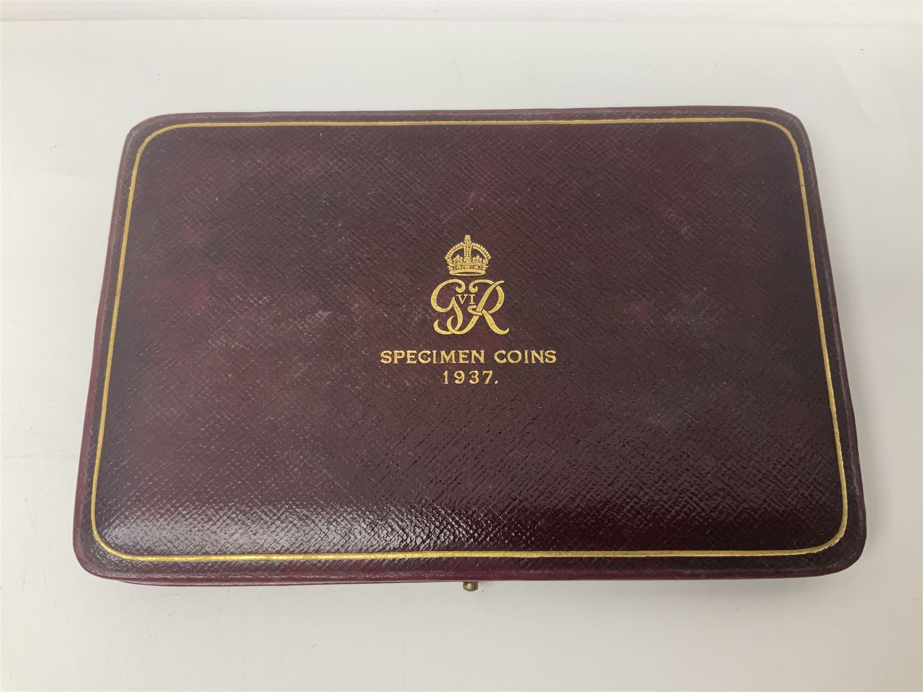 King George VI 1937 specimen coin set, farthing to crown including maundy coinage, in dated case
