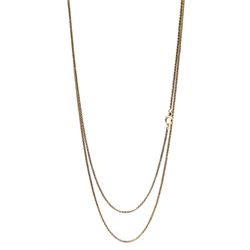18ct gold long necklace chain, approx 27.5gm