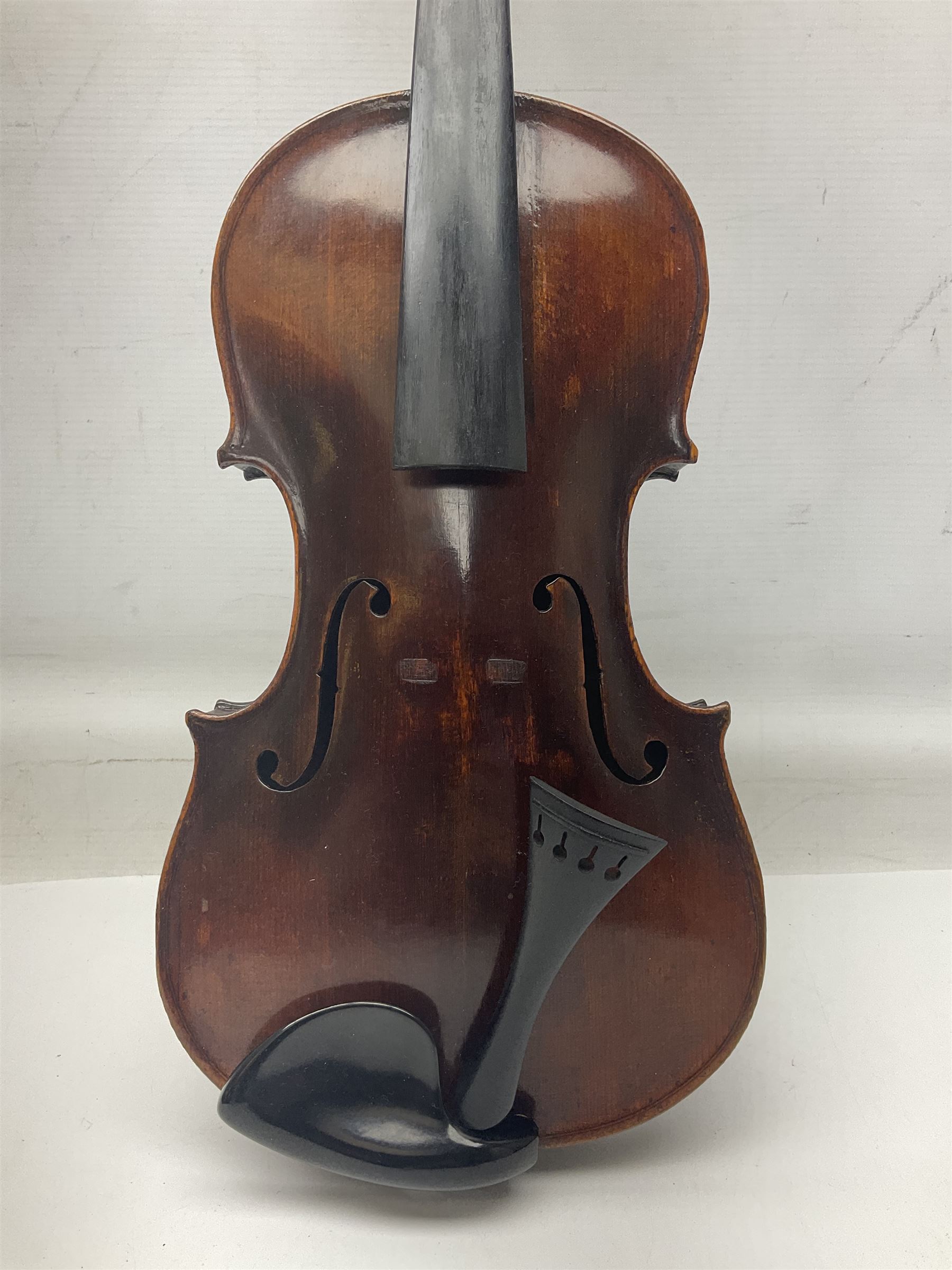 Czechoslovakian violin stamped LIZST c1920 with 35.5cm two-piece maple back and ribs and spruce top L59.5cm overall; in carrying case