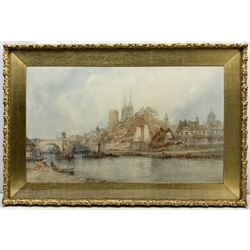 Paul Marny (French/British 1829-1914): 'Angers on the Maine', watercolour signed and titled 60cm x 100cm 
Provenance: in the same family ownership for three generations.