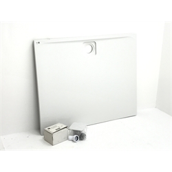  White resin rectangular shower tray (110cm x 90cm) and shower waste fitting  