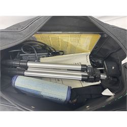 Nikon Coolpix 8700 camera, Sony video camera and Chinon CM-4 camera, with various accessories etc