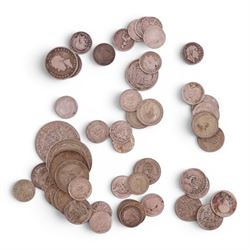 Approximately 26 grams of Great British pre-1920 and approximately 120 grams of Great British pre-1947 silver coins