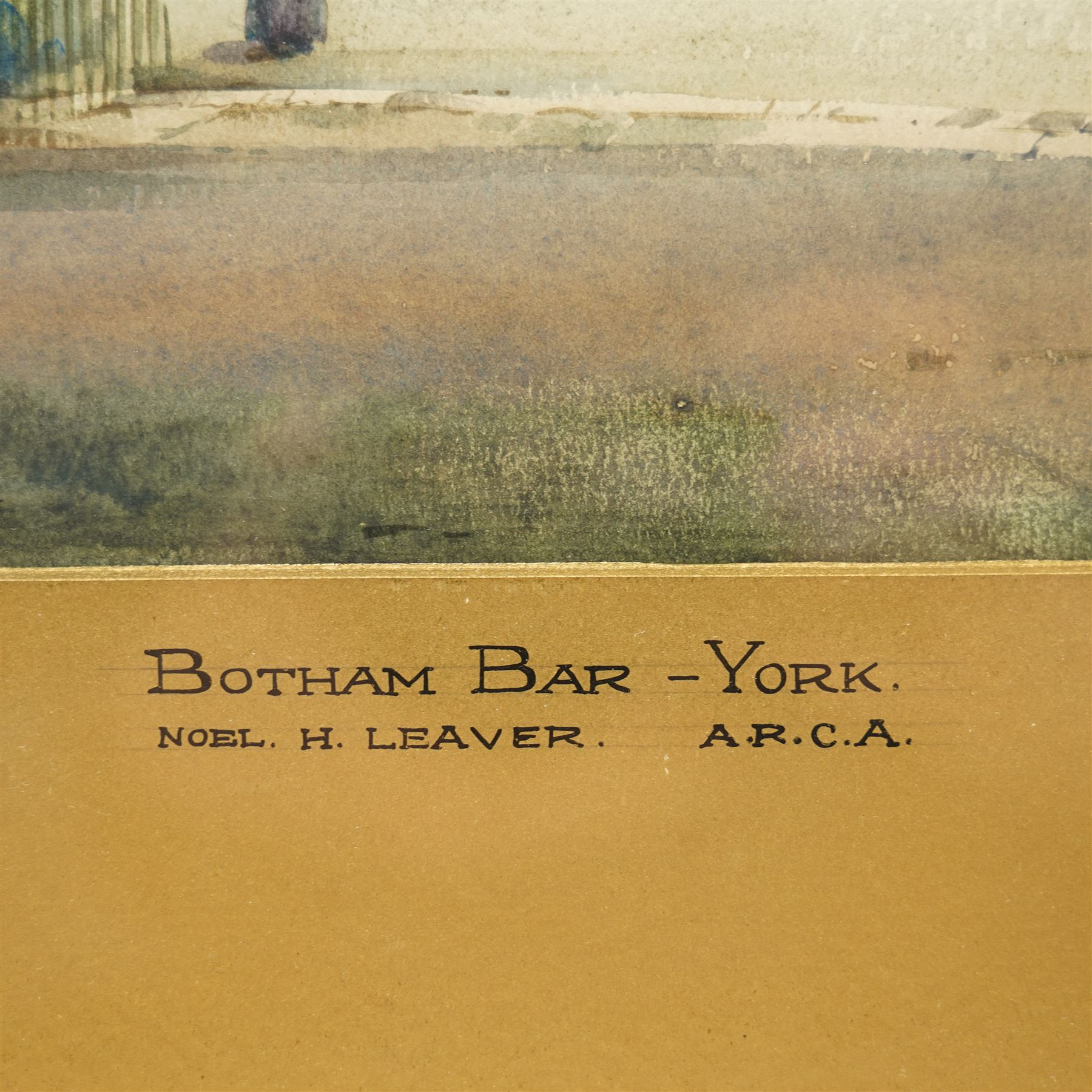 Noel Harry Leaver (British 1889-1951): View of Bootham Bar and the York Minster, watercolour signed 27cm x 37cm