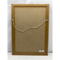 Kiwanuka (African 20th century): Tribal Scenes, set four watercolours on fabric signed 38cm x 61cm (4)