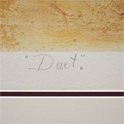 Joy Kirton-Smith (British contemporary): 'Duet' and 'Dreams', pair limited edition colour prints signed titled and numbered 60/275 and 78/275 in pencil max 68cm x 68cm (2)