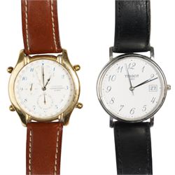 Five wristwatches including Longines 'Presence' quartz, Pulsar quartz, Citizen Chronograph Alarm, Rodana and Tissot (5)