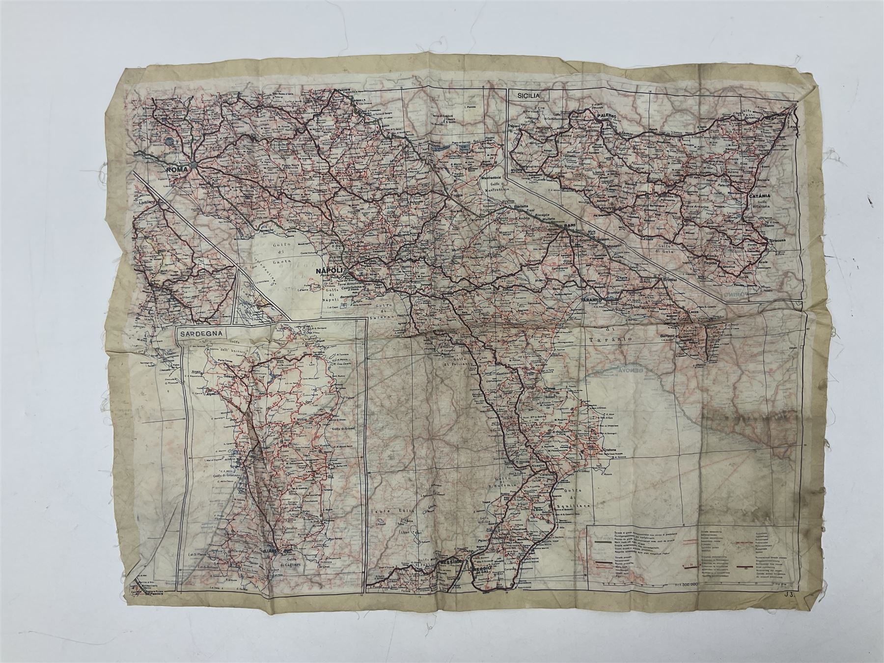 Three WW2 RAF silk escape and evade maps - large size double-sided