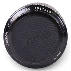 Two Nikkor lenses, comprising AF-S DX 12-24mm 1:4G ED serial no. 259461 and Zoom-Nikkor 43-86mm 1:35 zoom serial no. 1047648