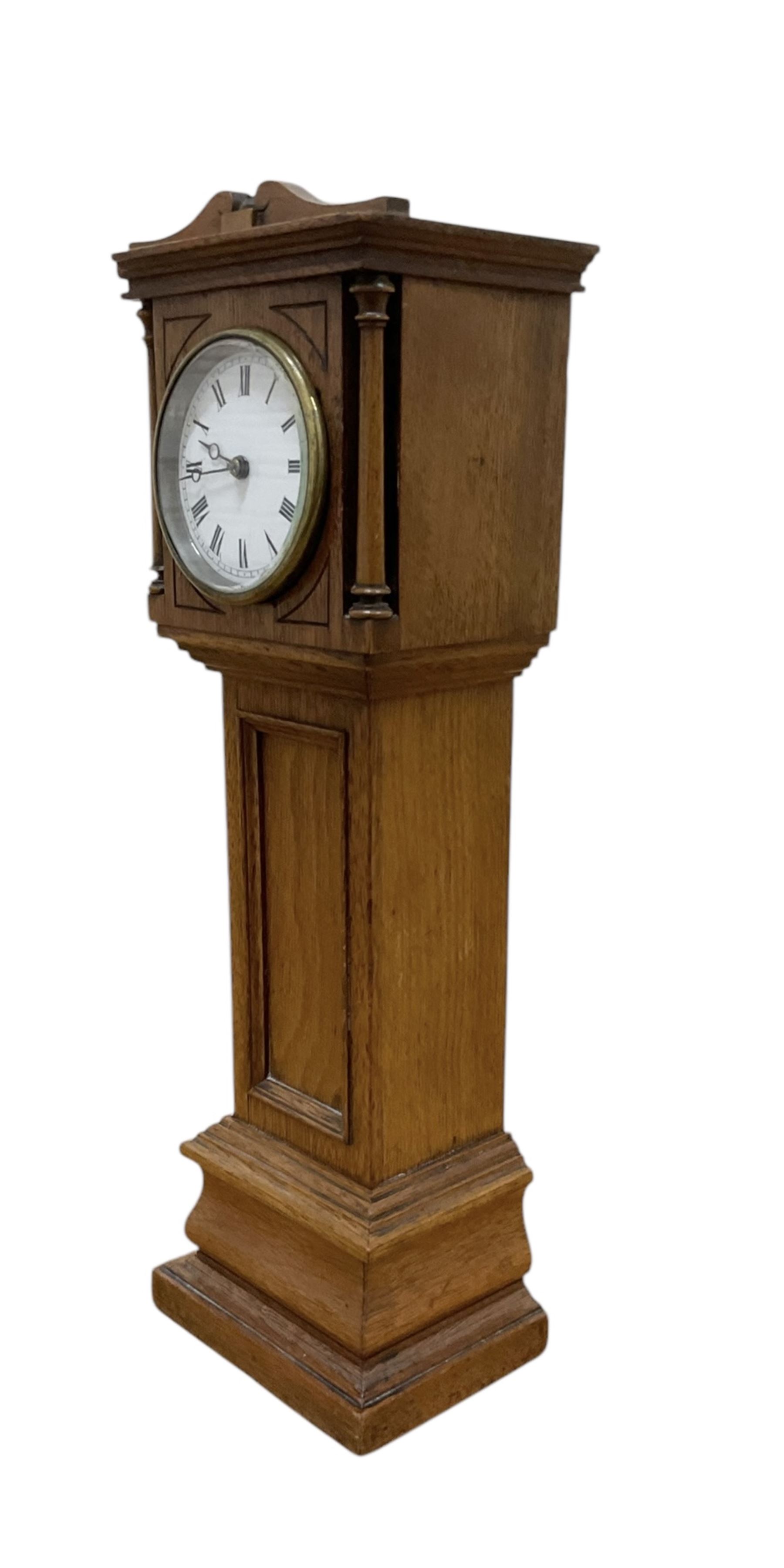 French- late19th century miniature scale longcase clock standing 13
