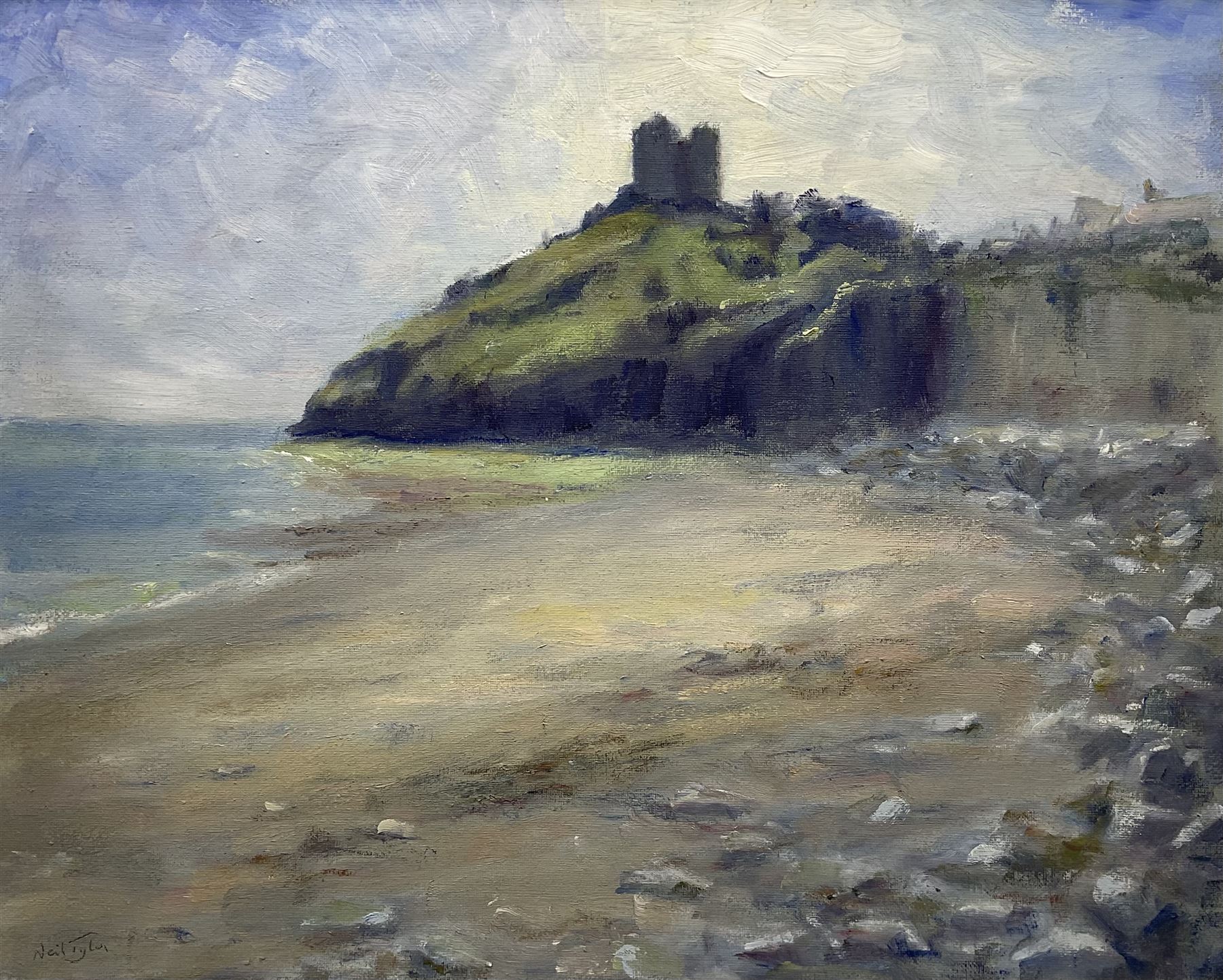Neil Tyler (British 1945-): 'Criccieth - North Wales', oil on canvas signed, titled verso 40cm x 50cm