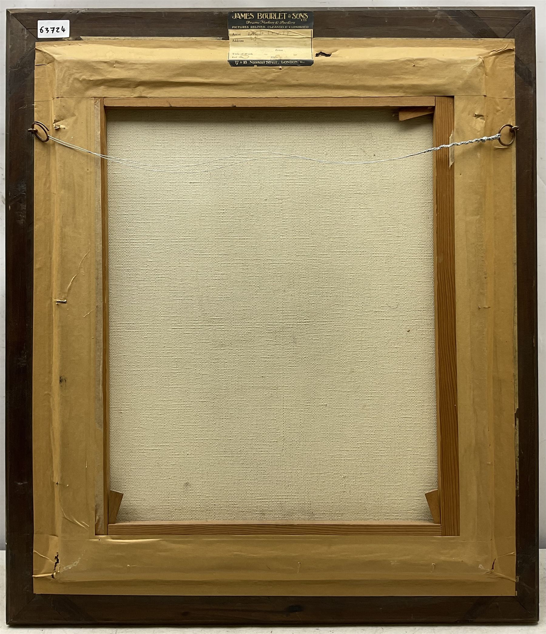 Harold Knight (Staithes Group 1874-1961): Portrait of Mrs Herma Levitt (neé Lang), oil on canvas signed, James Bourlet label verso 60cm x 50cm