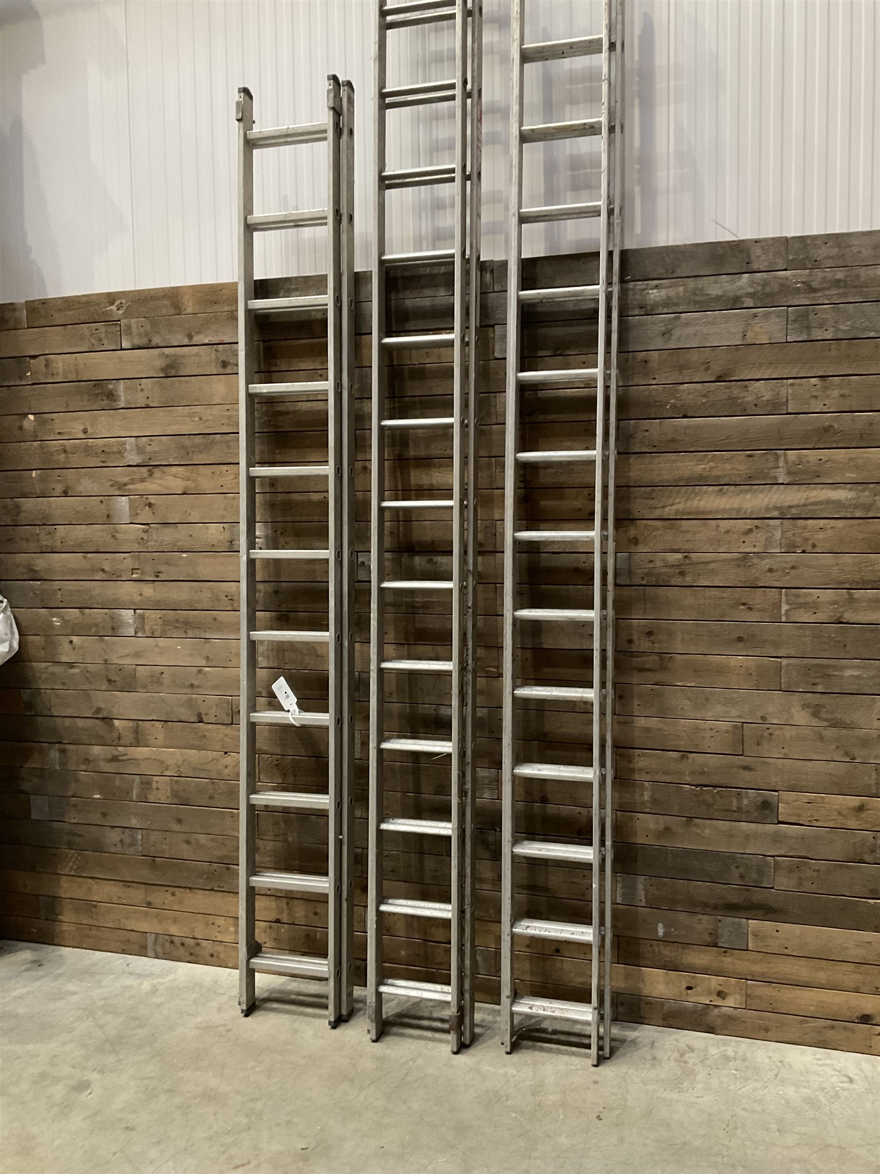 Three sets of extending aluminium ladders (3) | Woodwork, Workshop ...