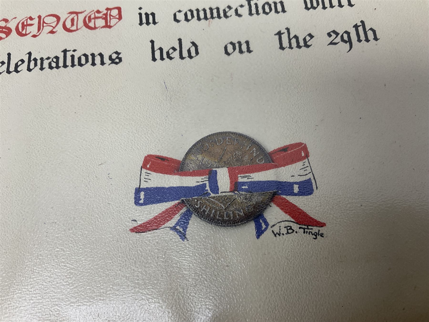 WWI group of three medals with bronze memorial plaque comprising 1914-15 Star, British War Medal and Victory Medal awarded to 16554 Pte. T. Andrew Linc. R. who died on 26th July 1916 whilst travelling to Vimy Ridge, polished and mounted for display in a frame; together with small archive of research material and two WWII V.E. Day Presentation Certificates from the people of Holbeach in Lincolnshire