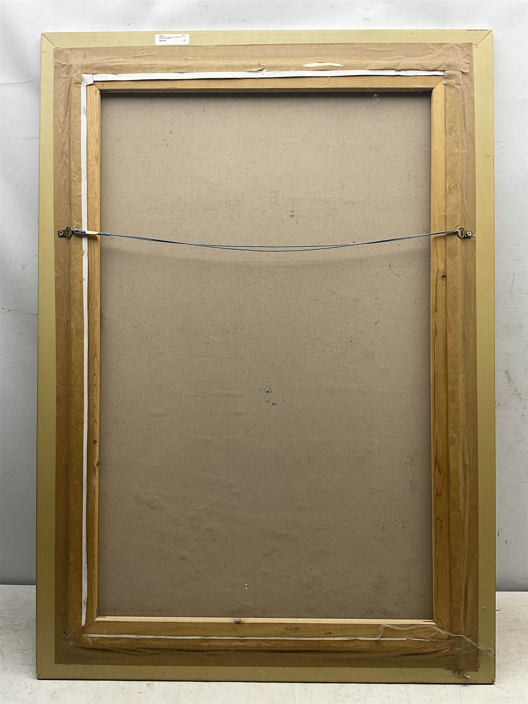 L Catherine (Continental 20th Century): Italian Cobbled Street, oil on canvas signed 90cm x 59cm 