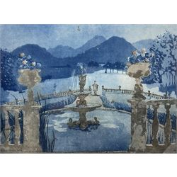 Patrick Procktor RA (British 1936-2003): 'Nocturne in North Wales', limited edition etching and coloured aquatint signed and numbered in 65/150 in pencil pub. Christie's Contemporary Art 1976 with blindstamp 34.5cm x 47cm with full margins