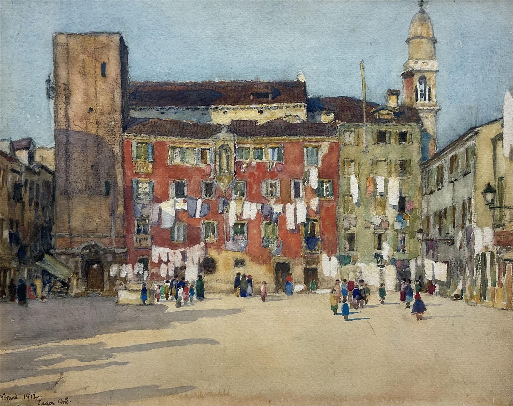 Edgar Wood (British 1860-1935): 'Venice', watercolour signed titled and dated 1912, 27cm x 34cm