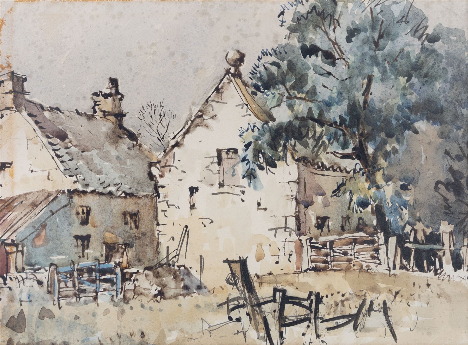 Harry Hudson Rodmell (British 1896-1984): 'Goathland', watercolour signed beneath mount, titled verso 28cm x 38cm 