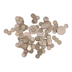 Approximately 540 grams of Great British pre-1947 silver coins