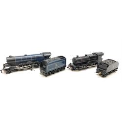 Trix Twin - three-rail A3 Class 4-6-2 locomotive 'Scotsman' No.60103 in British Rail dark blue with tender; and Midland Compound Class 4-4-0 locomotive No.41128 in British Rail black with tender; both unboxed (2)