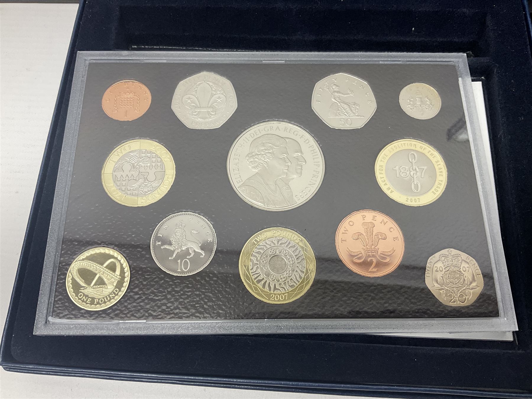 Five The Royal Mint United Kingdom proof coin sets, dated 2006, 2007, 2008, 2010 and 2011, all cased with certificates
