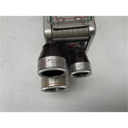 Bolex Paillard P3 Zoom Reflex camera body, serial no 38090, with 'B te S.G.D.G Som Berthiot Pan-Cinor 1:1.9 f=8a 40' lens, serial no. 40251438 in case, Kodak Brownie movie camera, Kodak model 2 Brownie movie camera and a Kodak 8 Movie Projector A-15G and other camera equipment 