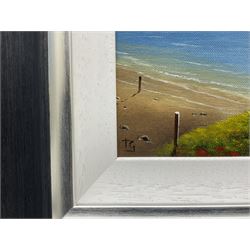 Tony Gittins (British 1970-): 'Easy My Troubles, That's What you Do', oil on canvas board signed, titled on printed label verso 27cm x 34cm 