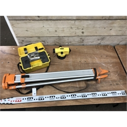 Leica Runner 20 with aluminium tripod and staff