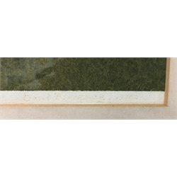 David Blackburn (British 1939-2016): 'Evening', pastel signed and dated 1970, titled verso 36cm x 28cm
Provenance: with Thomas Agnew & Sons Ltd. London, exh. 100 years of British Drawings and Prints 1971; exh. Yorkshire Art 1950-1970, Grenada Television Manchester 1972, labels verso

