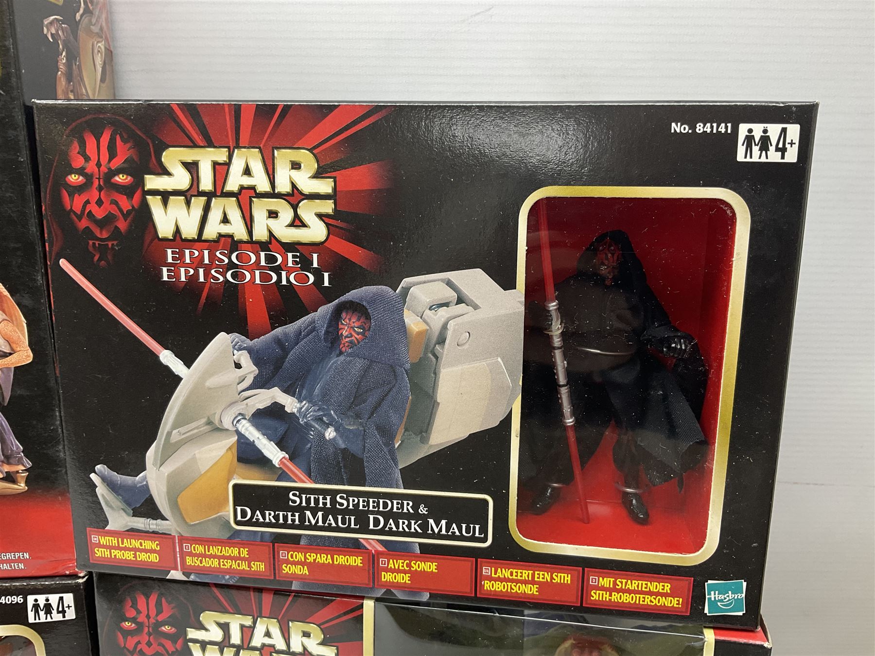 Star Wars - Episode 1 - Kaadu & Jar Jar Binks, Jabba The Hutt, two x Mos Espa Encounter, Opee & Qui-Gon Jinn, Watto's Box, Ammo Wagon & Falumpaset, Gungan Assault Cannon, Sith Speeder & Darth Maul, Armoured Scout Tank with Battle Droid and Gungan Catapult Accessory Set; all boxed (11)