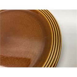 Hornsea Heirloom pattern coffee service for six, comprising of coffee pot, covered sucrier, milk jug, hot water jug, dessert plates, side plates, dinner plates, jug, salt and pepper shakers and serving platter 
