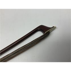 German trade violin in the Steiner style c1900 with 35.5cm two-piece maple back and ribs and spruce top L59cm overall; in fitted carrying case with two bows; and a Saxony violin with 35.5cm one-piece maple back and ribs and spruce top L58.5cm overall (2)