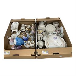 Collection of Coalport figures, together with Royal Doulton figures and  other ceramics, i...