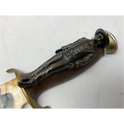 The Bradford Exchange John Wayne bowie decorative knife, L27cm and John Wayne Tall in the Saddle Galloping Thunder figure group