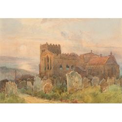 Frederick Mercer (British 1850-1939): Saint Mary's Church - Whitby', watercolour signed 16...