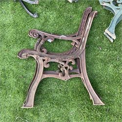 Four pairs of cast iron garden bench ends
 - THIS LOT IS TO BE COLLECTED BY APPOINTMENT FROM DUGGLEBY STORAGE, GREAT HILL, EASTFIELD, SCARBOROUGH, YO11 3TX