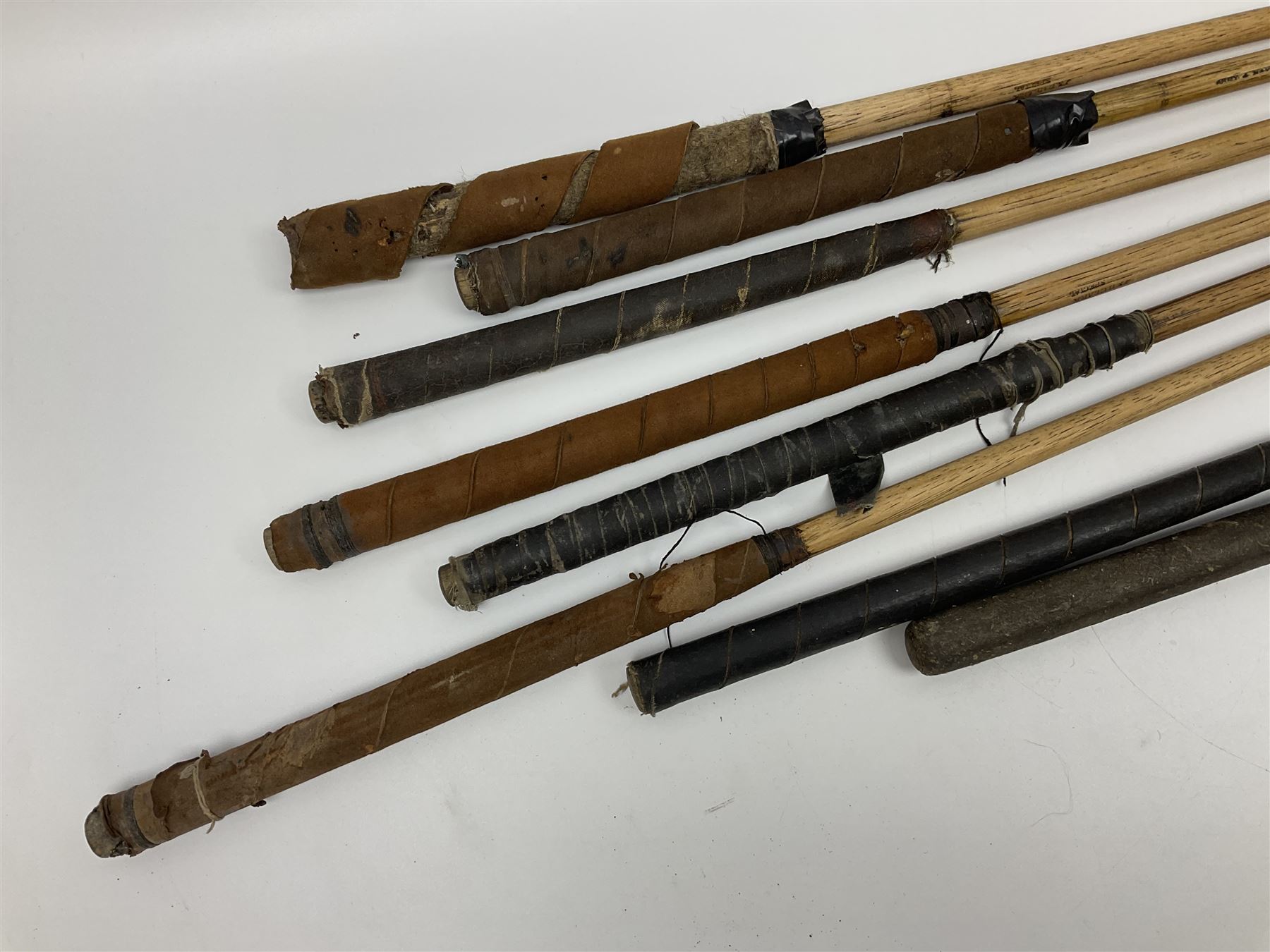 Collection of vintage wooden shaft golf clubs, including J & D Clark,  J Winton, etc (7)