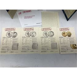 Queen Elizabeth II Tristan Da Cunha 2021 Bletchley Park seven coin set, including 'Bombe Machine' 9ct gold coin weighing 2.75 grams, housed in a presentation folders with certificates