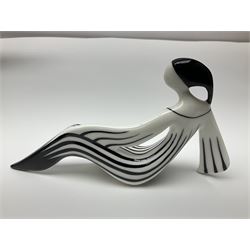 Dennis China Works vase with fluted rim together with three Cmielow figures and Beswick Silhouette vase of Girl with the Pearl earring, Beswick vase H22cm 