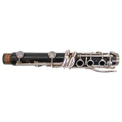 Henry Selmer Series 10G clarinet, wooden body with silver plated keys, in fitted hard case with velvet interior and soft carry case

