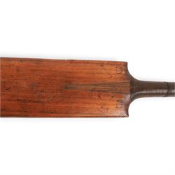 Victorian Jefferies & Malings of Woolwich cricket bat with silver plaque, presented to A.G. Baker for the Highest Average December 1874, together with a Gunn & Moore Ltd 'The Autograph' cricket bat (2)