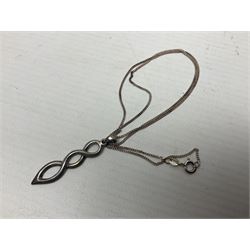 Scottish silver Ola Gorie arctic tern brooch and a matching pair of earrings, 9ct gold stud earrings, collection of costume jewellery, three wristwatches including Ingersoll and Rotary, a Freeman's Alright pocket watch and a continental silver fob watch stamped 935