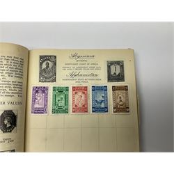 Queen Victoria 1889 crown coin, King George V 1935 crown, Queen Elizabeth II 1977 silver proof crown, small number of Great British pre 1947 silver coins, other pre-decimal coinage, World stamps including Argentina, Australia, Belgium, Canada, France, Germany etc 