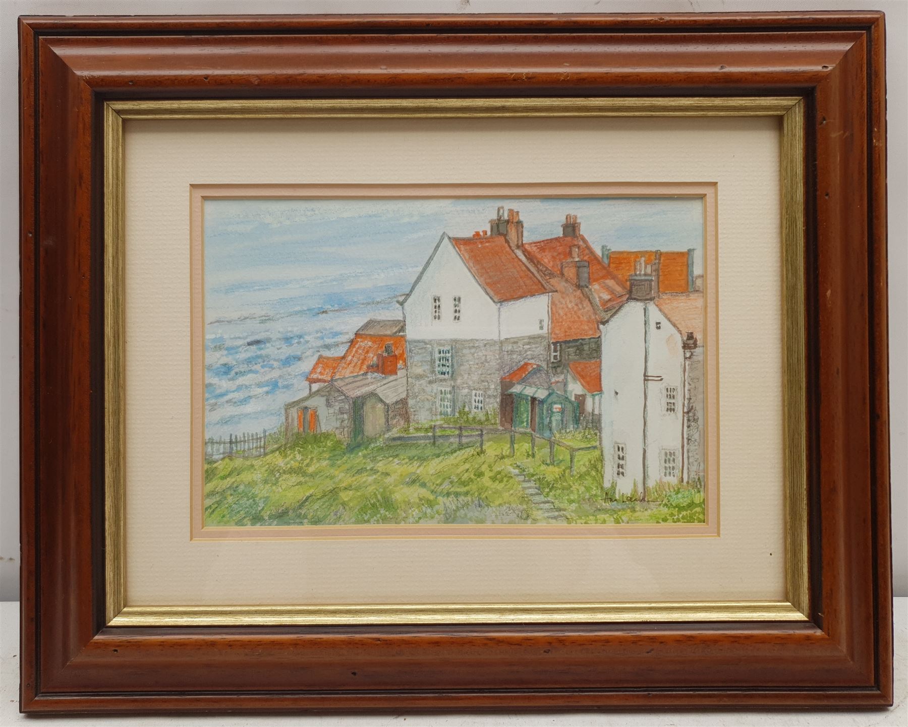 Ann Lamb (British 1955-): 'Robin Hoods Bay', watercolour signed 15cm x 23cm 