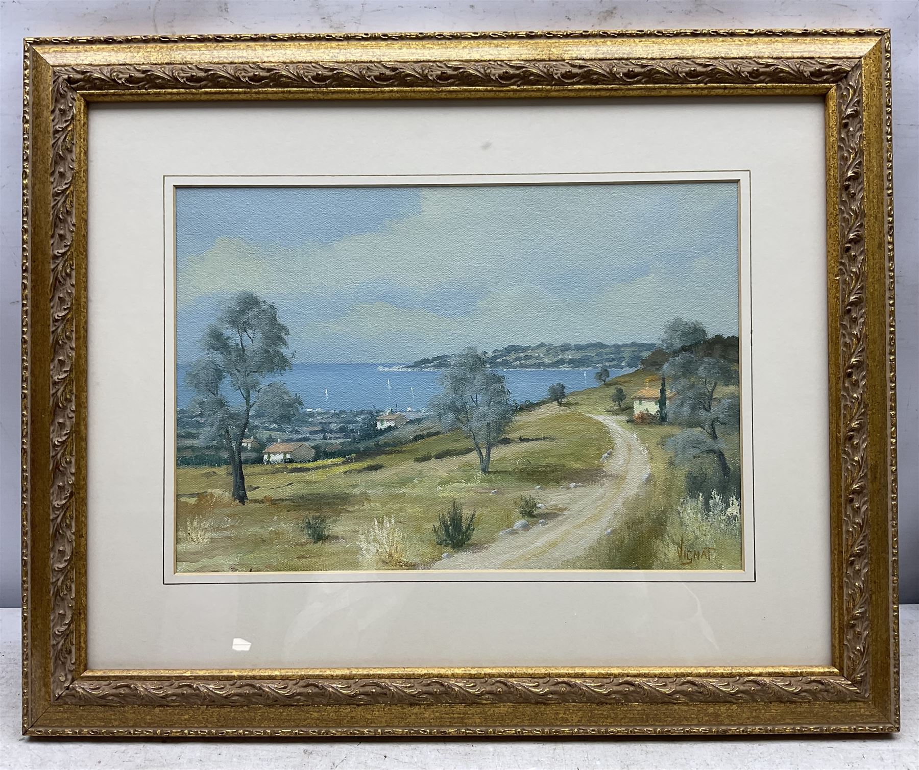 Jean Pierre-Vignat (French 20th century): Coastal Landscapes, pair oils on canvas laid on to board signed 23cm x 34cm (2)