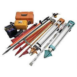 Land Surveying equipment - Nikon AX-2s Automatic Level 360 degrees, serial no.810890; in carrying case with instructions; Nikon Electronic Distancemaster Prism; in carrying case; Imax B6AC Dual Power Professional Balance Charger/Discharger; in carrying bag; Omni Zero 