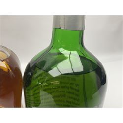 Tobermory Isle of Mull, malt Scotch whisky, Bunnahabhain 12 year old, single malt Scotch whisky and Cardhu 12 year old Scotch whisky, various contents and proof